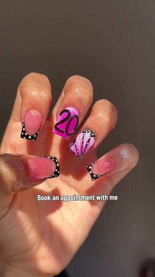 TikTok post by @dianarellii: Come do my birthday nails with me 🎉💅, I’m Turning 20!! #birthdaynails #purplenails…