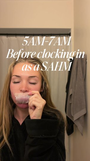 TikTok post by @leah.carrick: Two hours of me time pre-parenting, sign me up!! 🙋‍♀️🥱 #5ammorningroutine #sahm #wellness…
