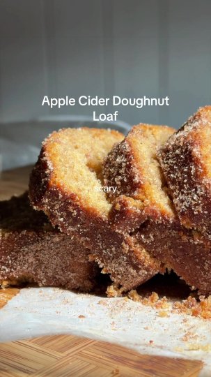 TikTok post by @highkeitasty: If fall was a loaf, this would be it. Absolutely everything you love about a cider…