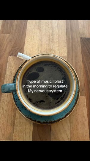 TikTok post by @sanzhealth: A social media post featuring an image of a cup of coffee on a wooden table, with text…