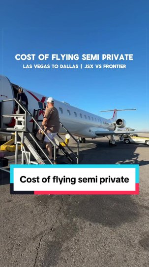 TikTok post by @jarodangehr: The real cost of flying semi-private! ✈️ So this was a one way JSX flight from Vegas to…