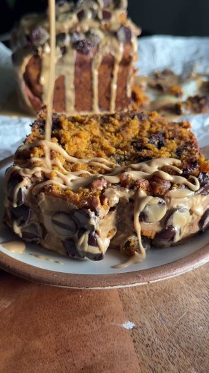 TikTok post by @browndiskitchen: This Brown Butter Pumpkin Chocolate Chip Loaf is soft, warmly spiced, packed with dark…
